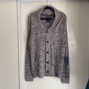 Mens Beige Rumors Knitted Cardigan NWT Size L